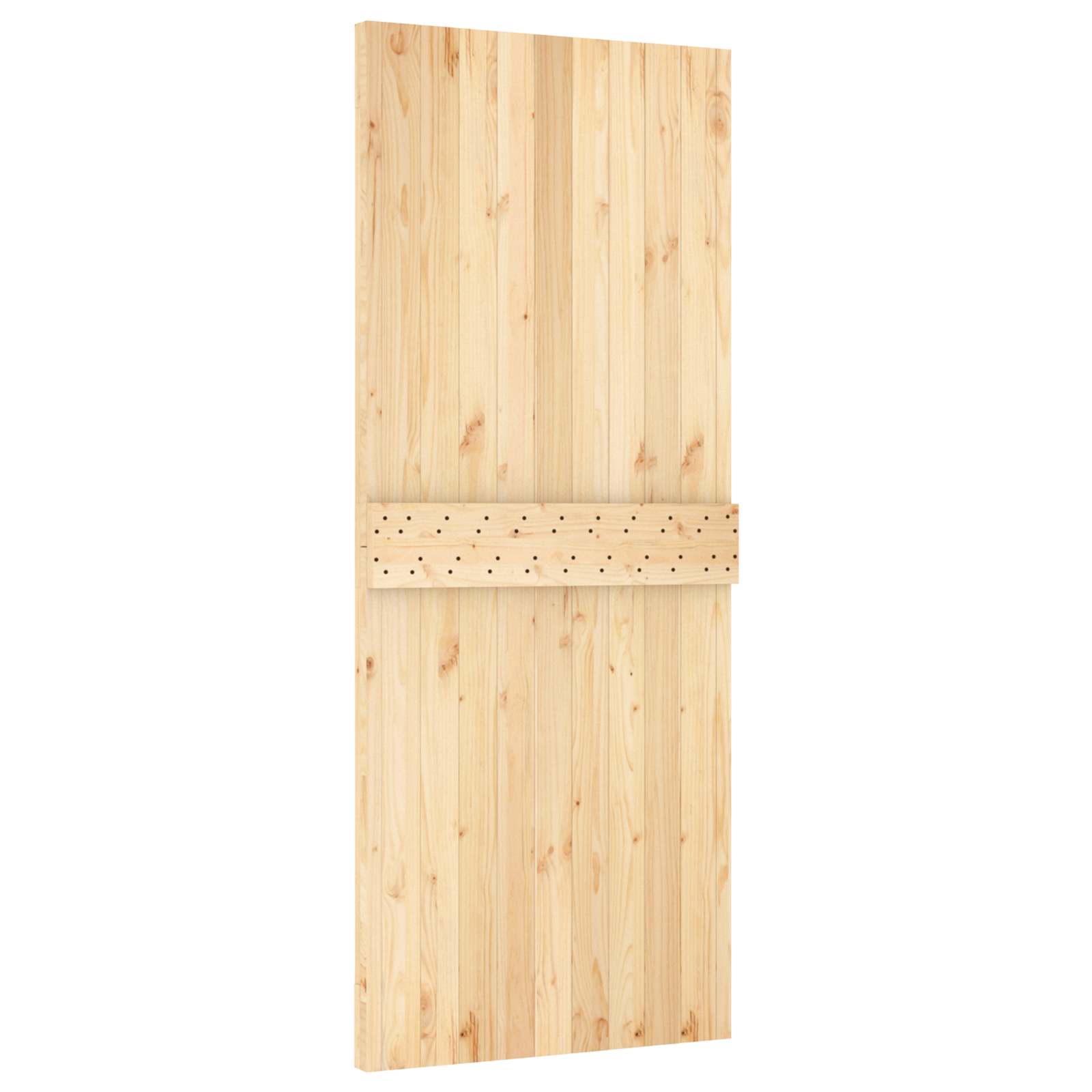 Συρόμενη Πόρτα Φυσικό και Μαύρο 85 x 210 cm - Pakobazaar