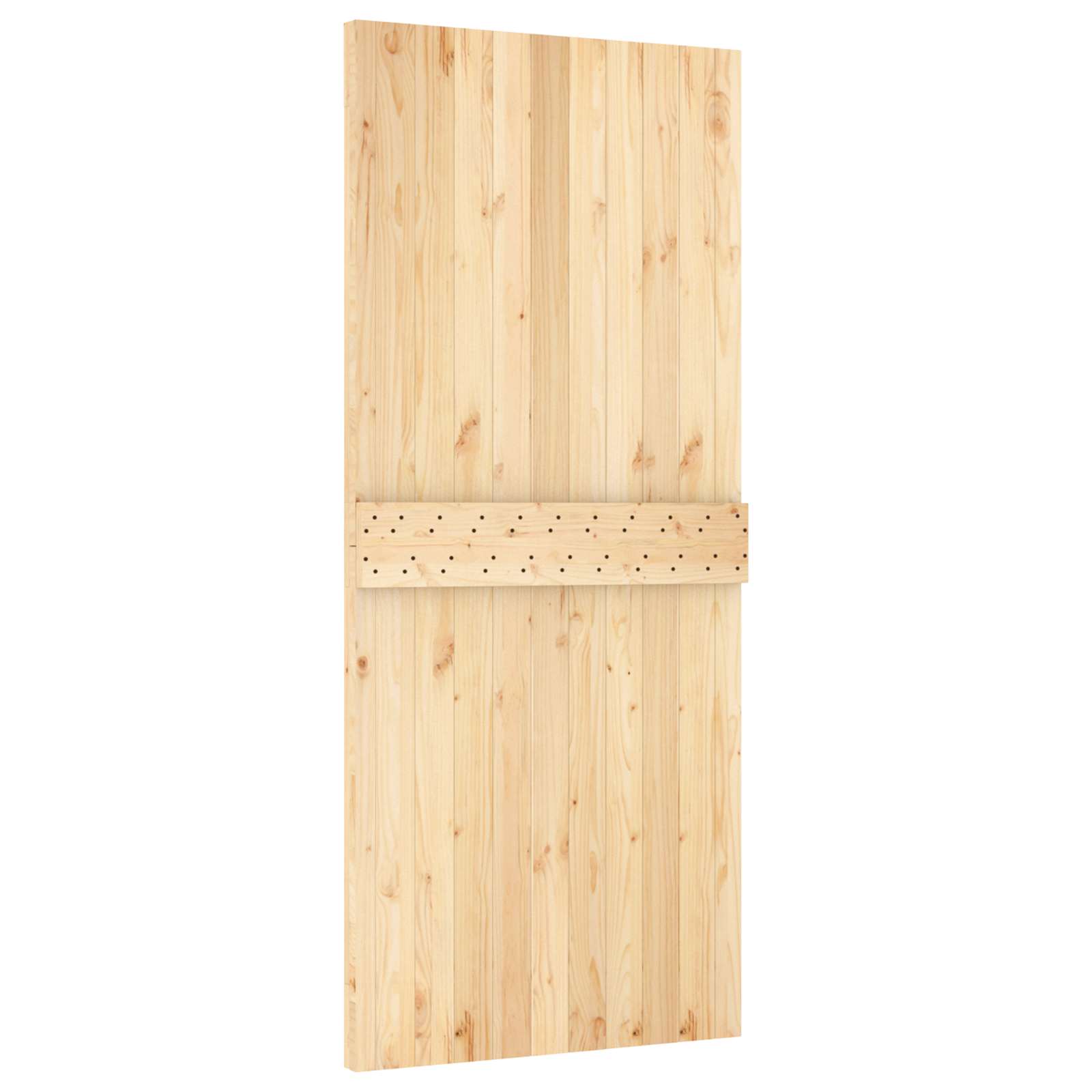 Συρόμενη Πόρτα Φυσικό και Μαύρο 90 x 210 cm - Pakobazaar