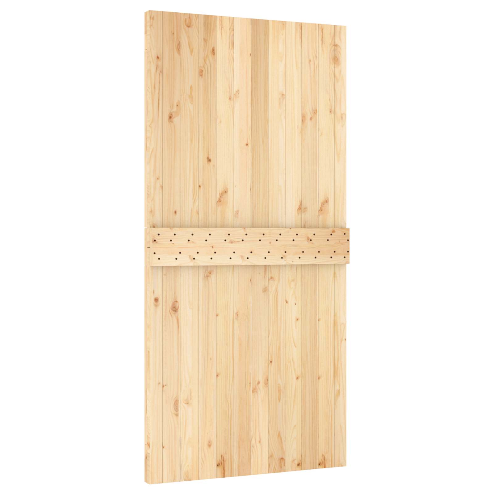 Συρόμενη Πόρτα Φυσικό και Μαύρο 100 x 210 cm - Pakobazaar