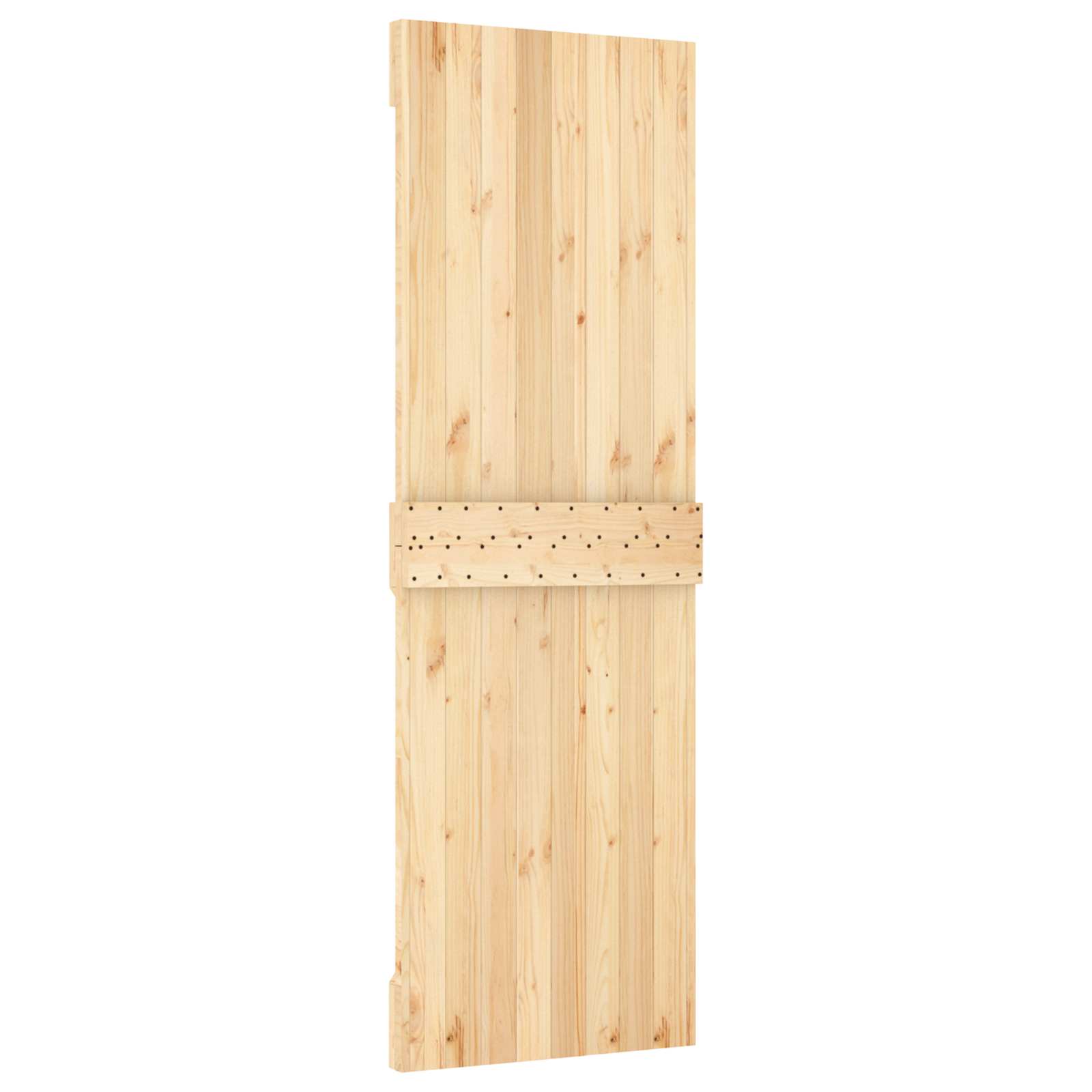 Συρόμενη Πόρτα Φυσικό και Μαύρο 70 x 210 cm - Pakobazaar