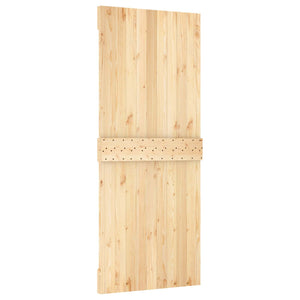 Συρόμενη Πόρτα Φυσικό και Μαύρο 85 x 210 cm - Pakobazaar