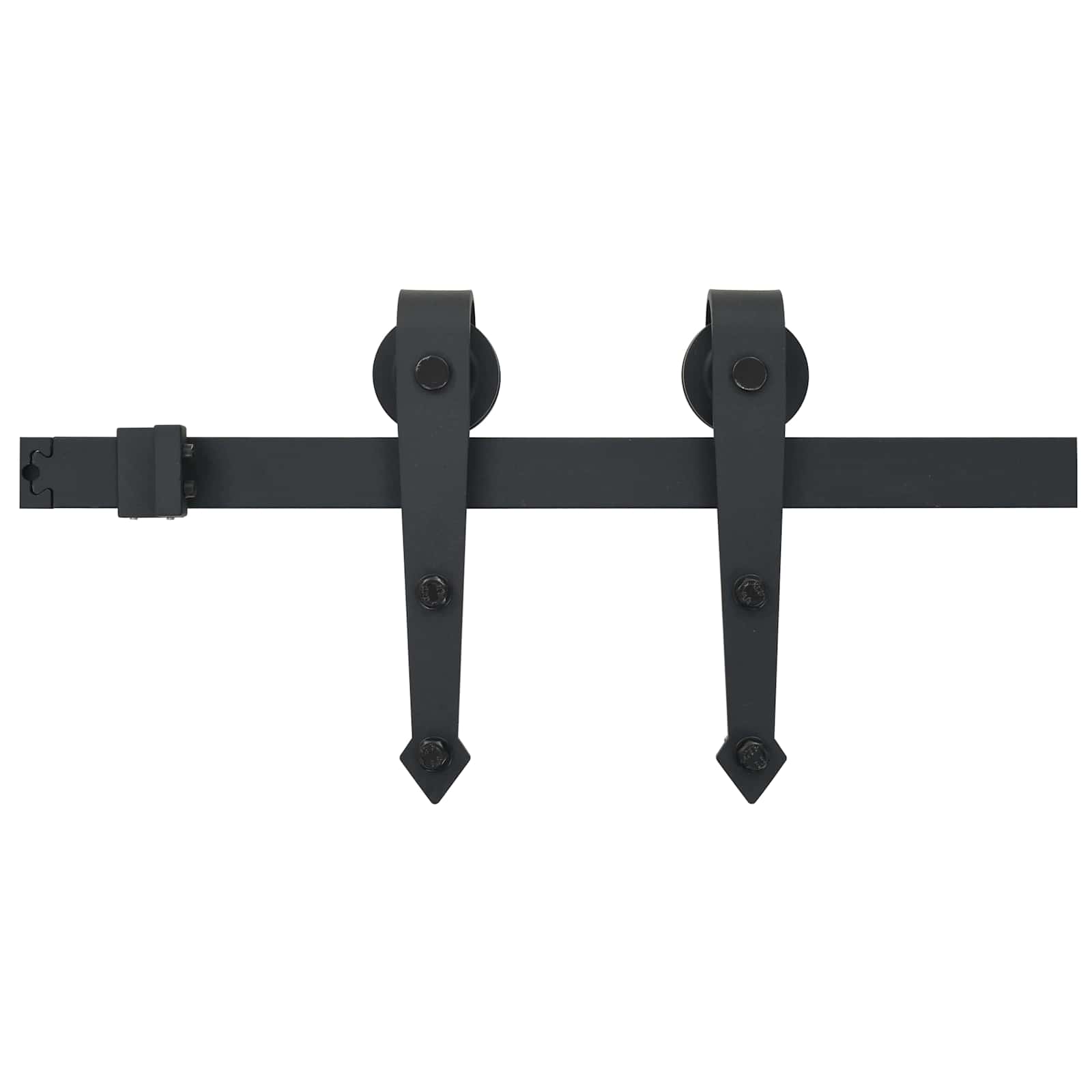 Συρόμενη Πόρτα Φυσικό και Μαύρο 95 x 210 cm - Pakobazaar
