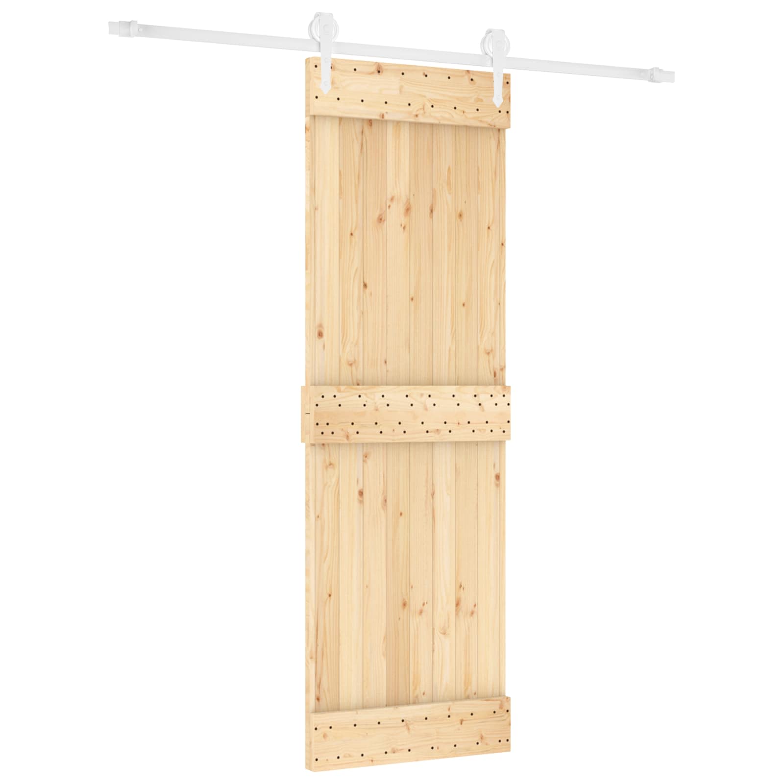 Συρόμενη Πόρτα Φυσικό και Λευκό 70 x 210 cm - Pakobazaar
