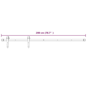 Συρόμενη Πόρτα Φυσικό και Λευκό 70 x 210 cm - Pakobazaar