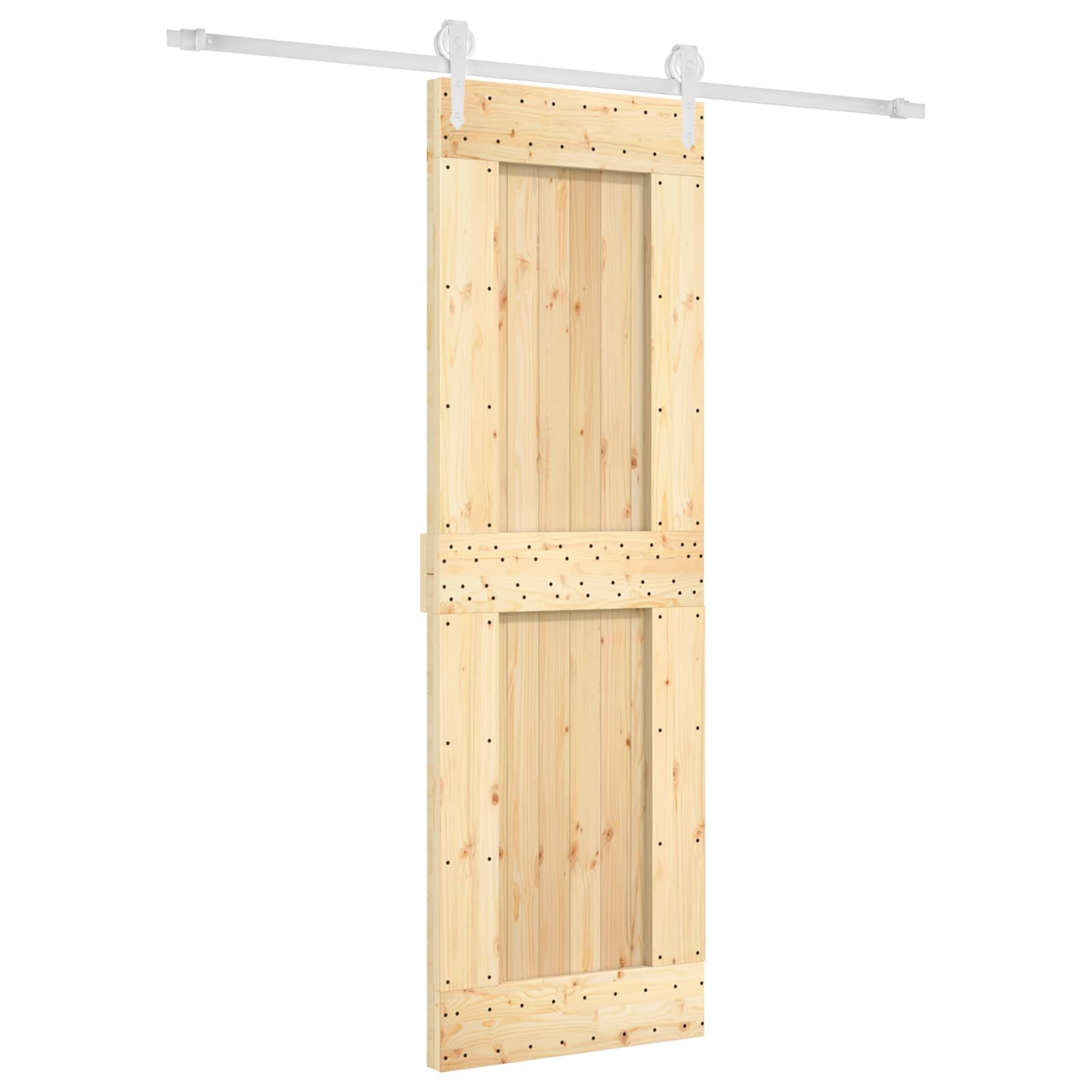 Συρόμενη Πόρτα Φυσικό και Λευκό 70 x 210 cm - Pakobazaar
