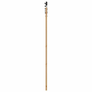 Συρόμενη Πόρτα Φυσικό και Μαύρο 86 x 211 cm Μασίφ Ξύλο Πεύκου - Pakobazaar