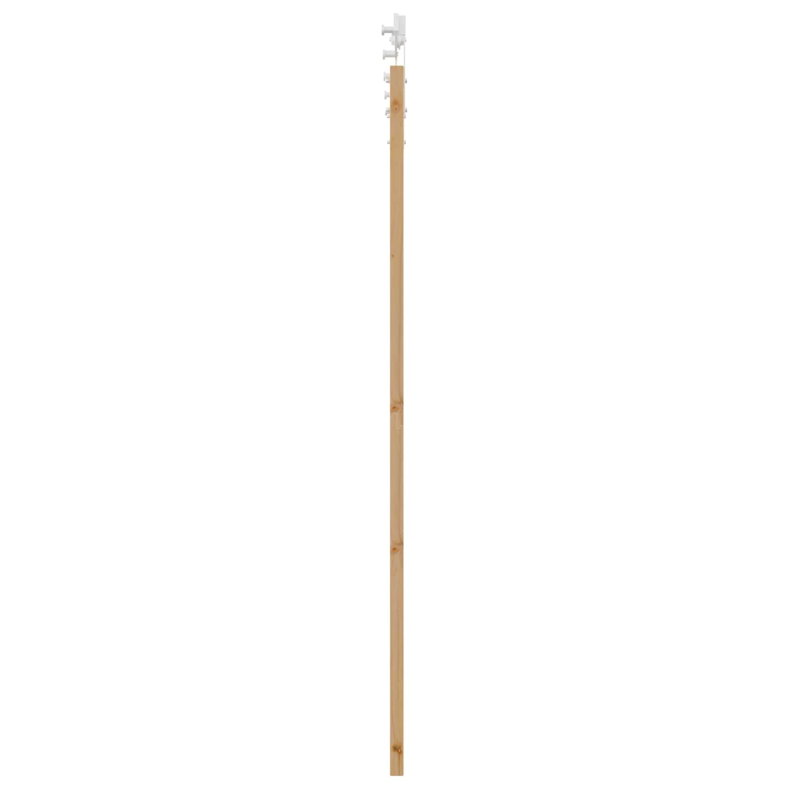 Συρόμενη Πόρτα Φυσικό και Λευκό 86 x 198,5 cm Μασίφ Ξύλο Πεύκου - Pakobazaar