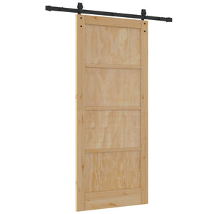 Συρόμενη Πόρτα Φυσικό 86 x 198,5 cm Μασίφ Ξύλο Πεύκου - Pakobazaar