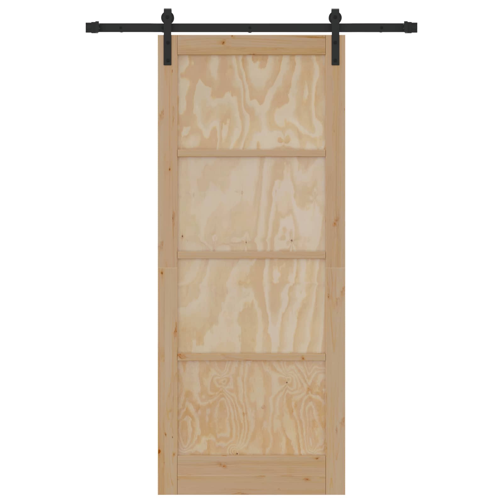 Συρόμενη Πόρτα Φυσικό 86 x 211 cm Μασίφ Ξύλο Πεύκου - Pakobazaar