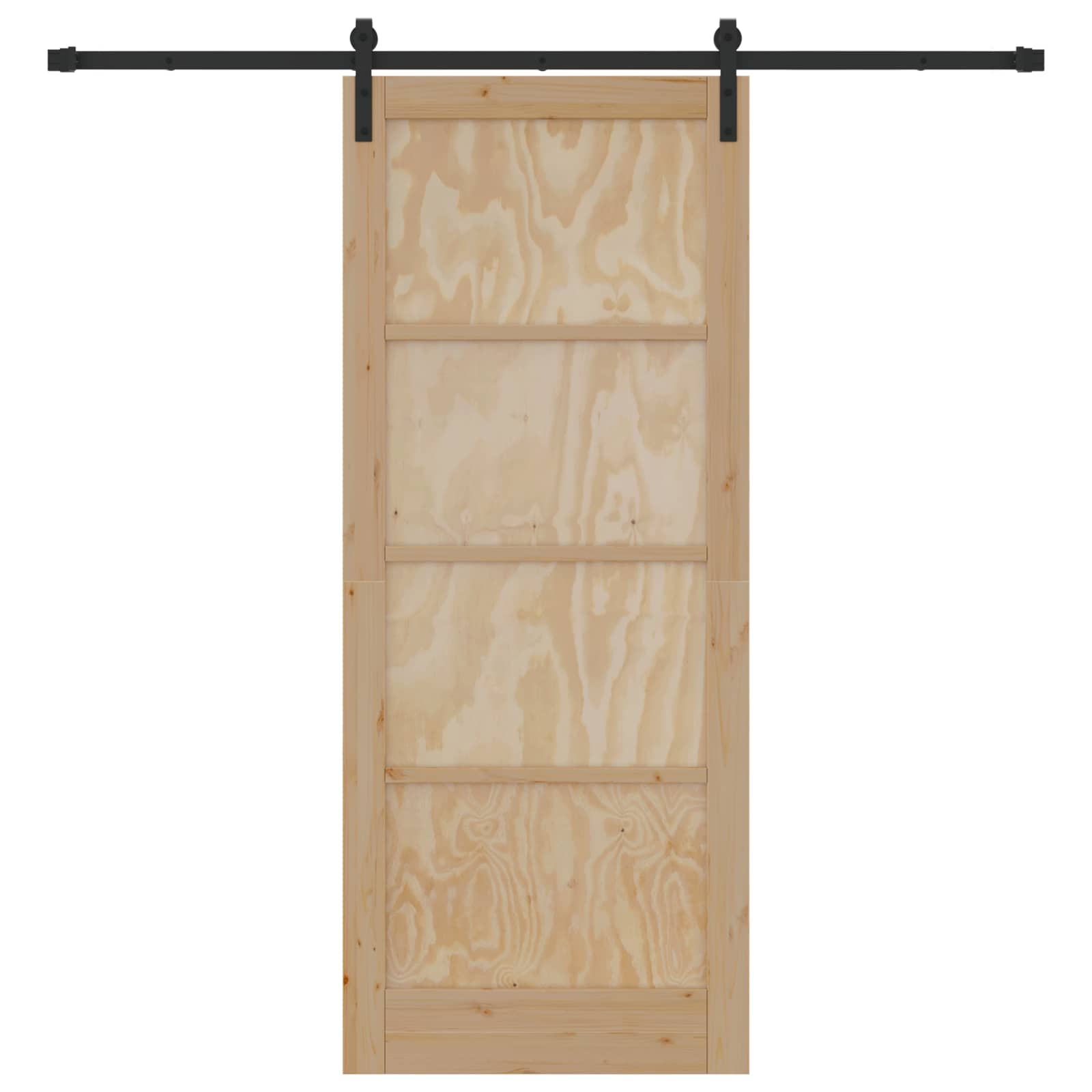 Συρόμενη Πόρτα Φυσικό 86 x 211 cm Μασίφ Ξύλο Πεύκου - Pakobazaar