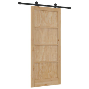 Συρόμενη Πόρτα ORKDAL Φυσικό 86 x 198,5 cm Μασίφ Ξύλο Πεύκου - Pakobazaar