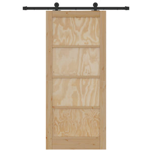 Συρόμενη Πόρτα ORKDAL Φυσικό 86 x 198,5 cm Μασίφ Ξύλο Πεύκου - Pakobazaar