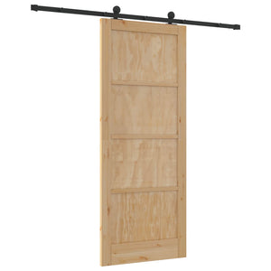 Συρόμενη Πόρτα ORKDAL Φυσικό 86 x 211 cm Μασίφ Ξύλο Πεύκου - Pakobazaar