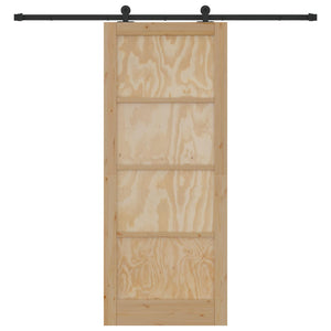Συρόμενη Πόρτα ORKDAL Φυσικό 86 x 211 cm Μασίφ Ξύλο Πεύκου - Pakobazaar