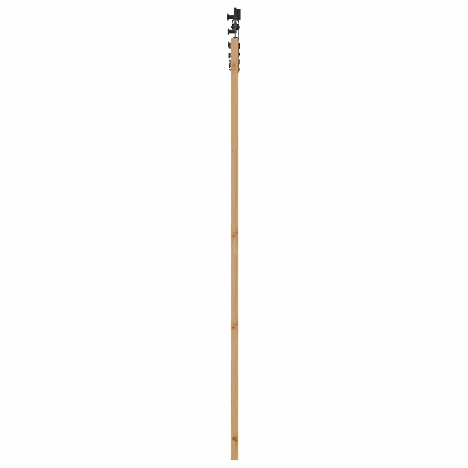 Συρόμενη Πόρτα Φυσικό και Μαύρο 86 x 211 cm Μασίφ Ξύλο Πεύκου - Pakobazaar