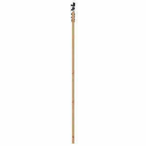 Συρόμενη Πόρτα Φυσικό και Μαύρο 86 x 211 cm Μασίφ Ξύλο Πεύκου - Pakobazaar