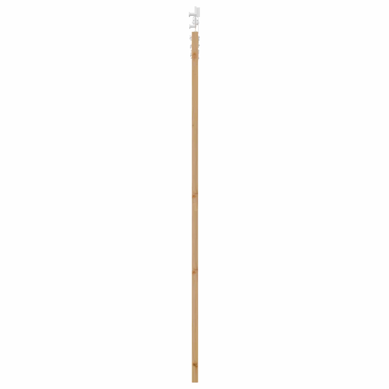 Συρόμενη Πόρτα Φυσικό και Λευκό 86 x 211 cm Μασίφ Ξύλο Πεύκου - Pakobazaar