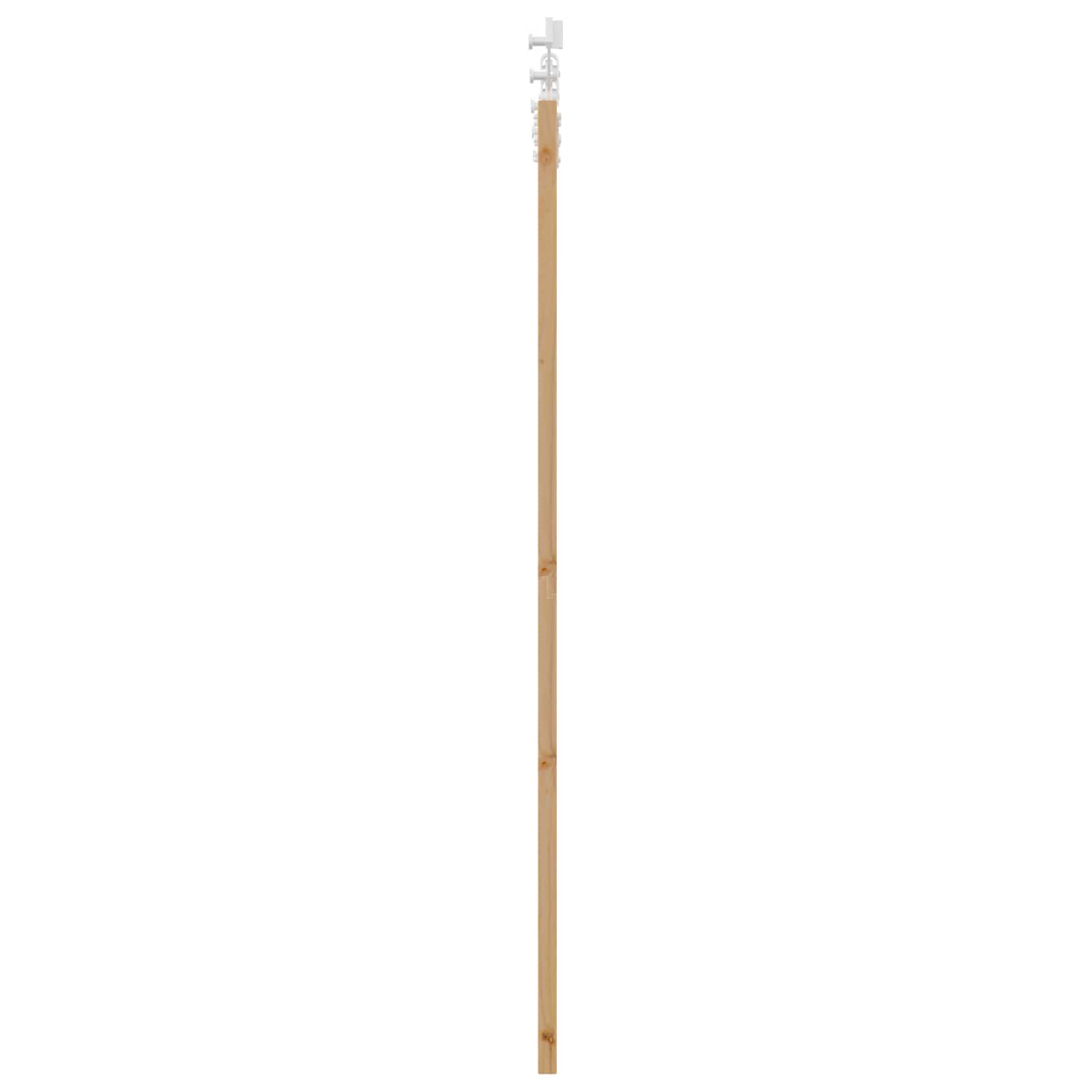 Συρόμενη Πόρτα Φυσικό και Λευκό 86 x 198,5 cm Μασίφ Ξύλο Πεύκου - Pakobazaar
