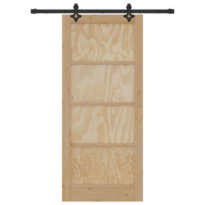 Συρόμενη Πόρτα ORKDAL Φυσικό 86 x 198,5 cm Μασίφ Ξύλο Πεύκου - Pakobazaar