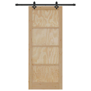 Συρόμενη Πόρτα ORKDAL Φυσικό 86 x 211 cm Μασίφ Ξύλο Πεύκου - Pakobazaar