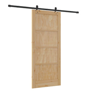 Συρόμενη Πόρτα ORKDAL Φυσικό 86 x 198,5 cm Μασίφ Ξύλο Πεύκου - Pakobazaar