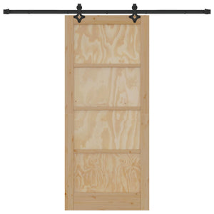 Συρόμενη Πόρτα ORKDAL Φυσικό 86 x 198,5 cm Μασίφ Ξύλο Πεύκου - Pakobazaar