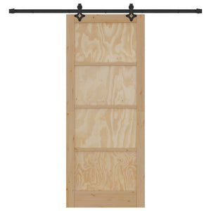 Συρόμενη Πόρτα ORKDAL Φυσικό 86 x 211 cm Μασίφ Ξύλο Πεύκου - Pakobazaar