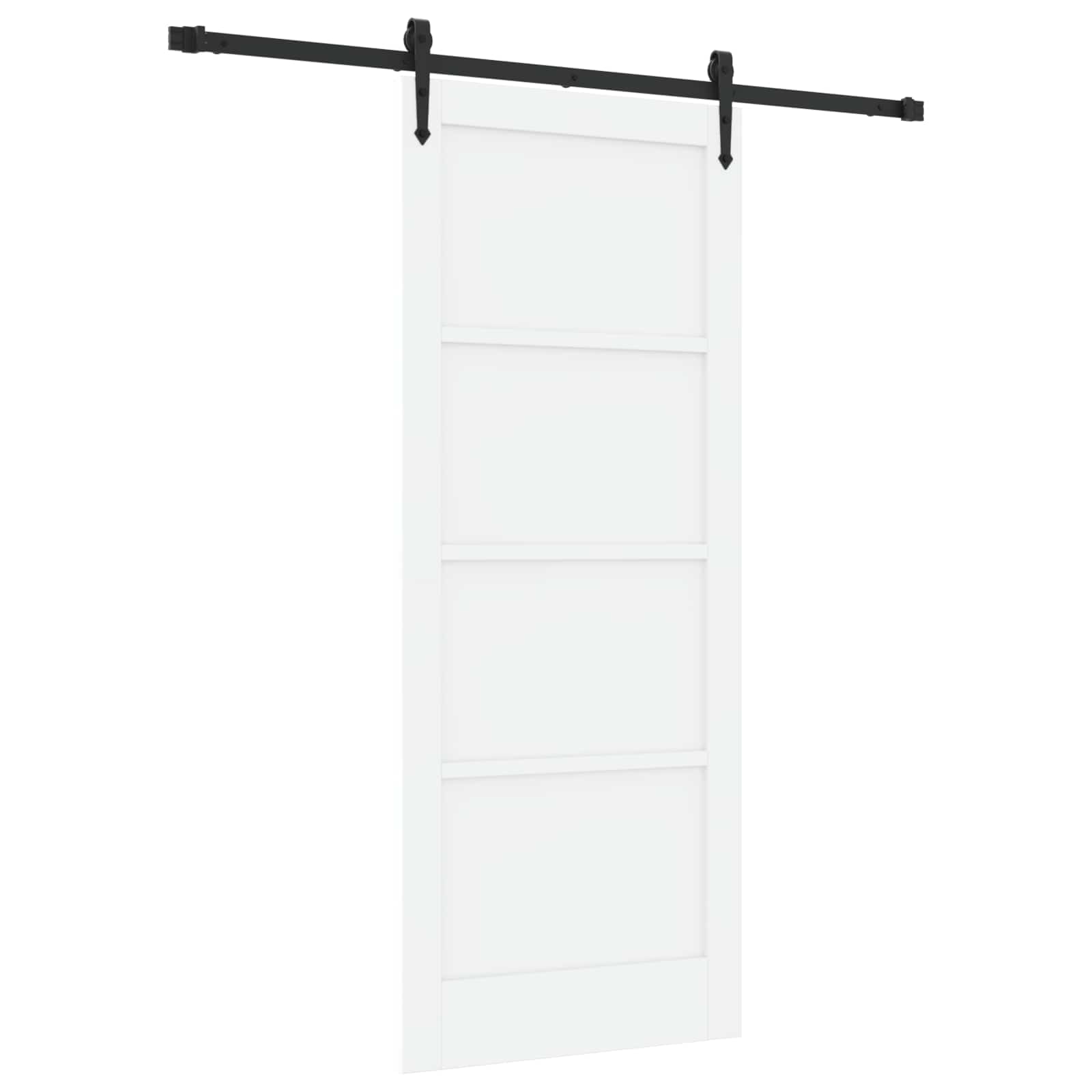 Συρόμενη Πόρτα ORKDAL Λευκό και Μαύρο 83 x 202 εκ. - Pakobazaar