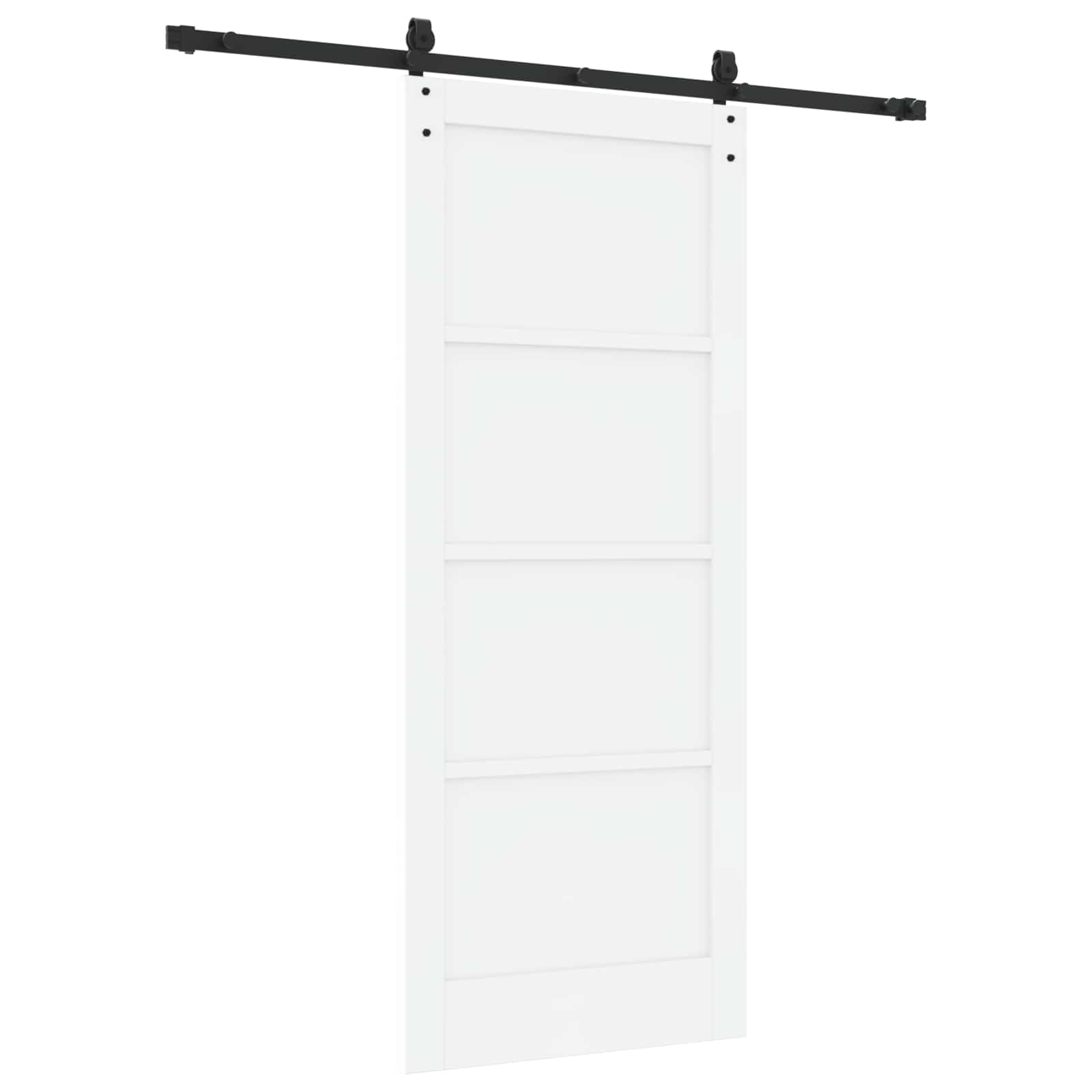 Συρόμενη Πόρτα ORKDAL Λευκό και Μαύρο 83 x 202 εκ. - Pakobazaar