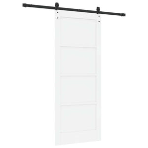 Συρόμενη Πόρτα ORKDAL Λευκό και Μαύρο 83 x 202 εκ. - Pakobazaar