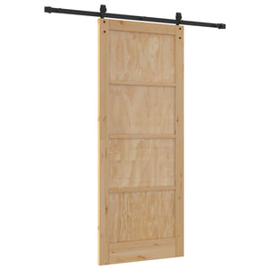 Συρόμενη Πόρτα ORKDAL Φυσικό και Μαύρο 86 x 211 cm - Pakobazaar