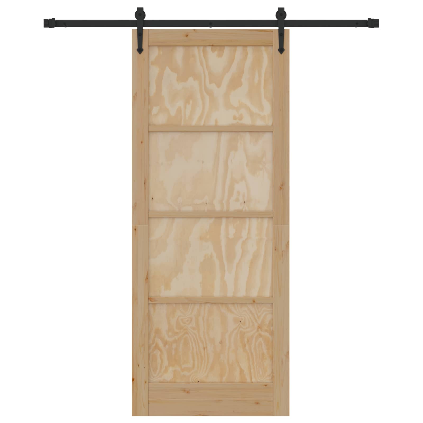 Συρόμενη Πόρτα ORKDAL Φυσικό και Μαύρο 86 x 211 cm - Pakobazaar