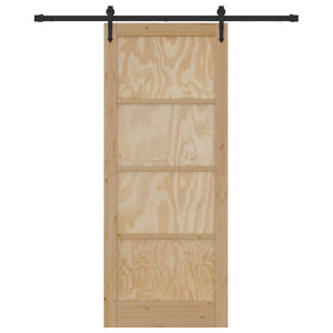 Συρόμενη Πόρτα ORKDAL Φυσικό και Μαύρο 86 x 211 cm - Pakobazaar