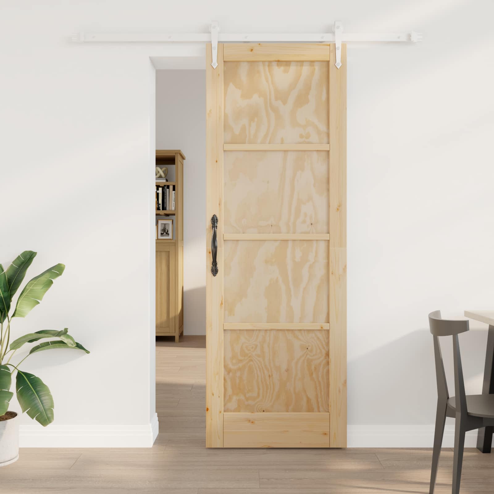Συρόμενη Πόρτα ORKDAL Φυσικό και Λευκό 73,5 x 211 εκ - Pakobazaar