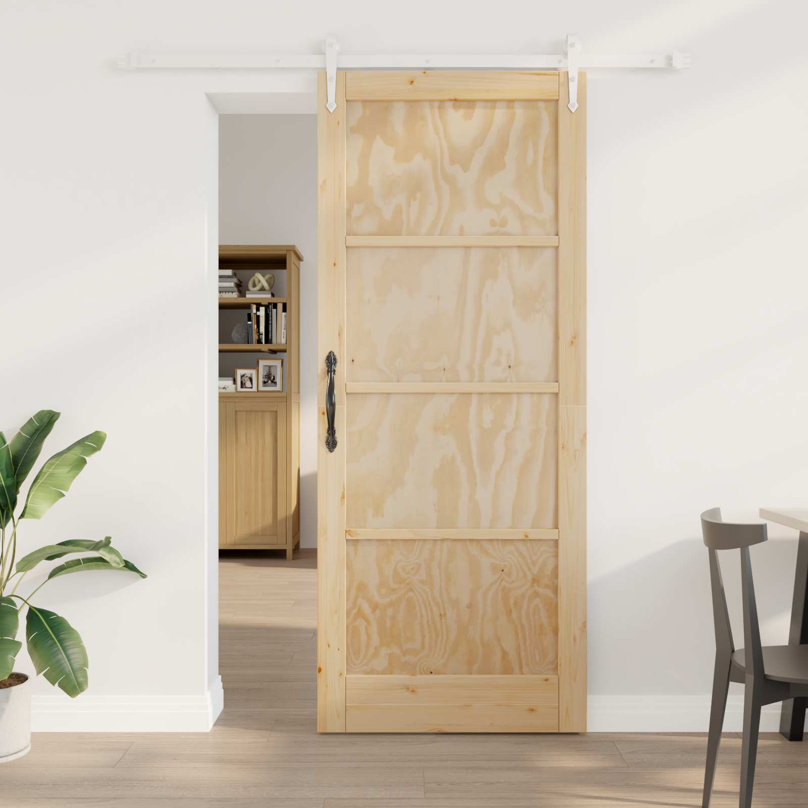 Συρόμενη Πόρτα ORKDAL Φυσικό και Λευκό 86 x 211 cm - Pakobazaar