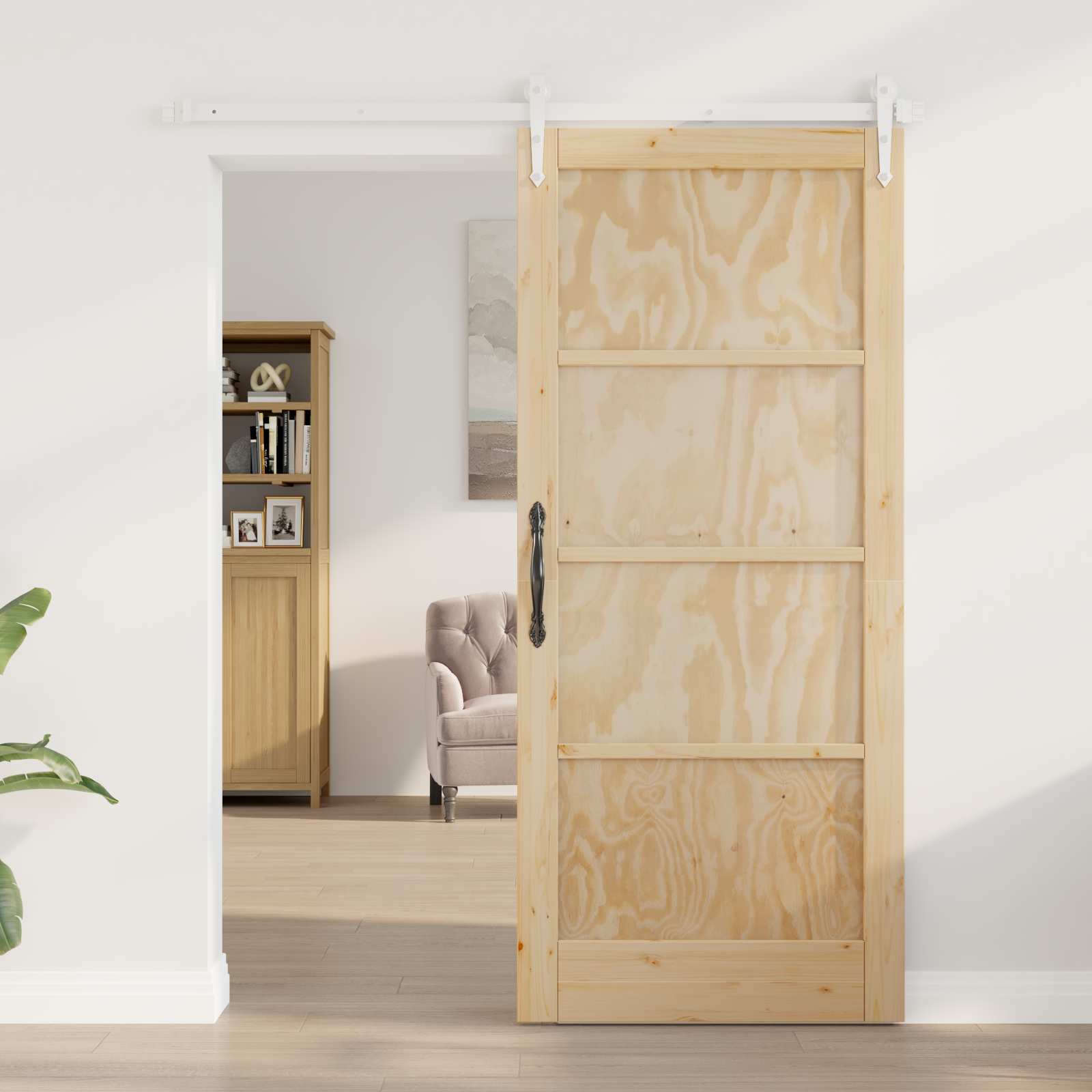 Συρόμενη Πόρτα ORKDAL Φυσικό και Λευκό 86 x 211 cm - Pakobazaar