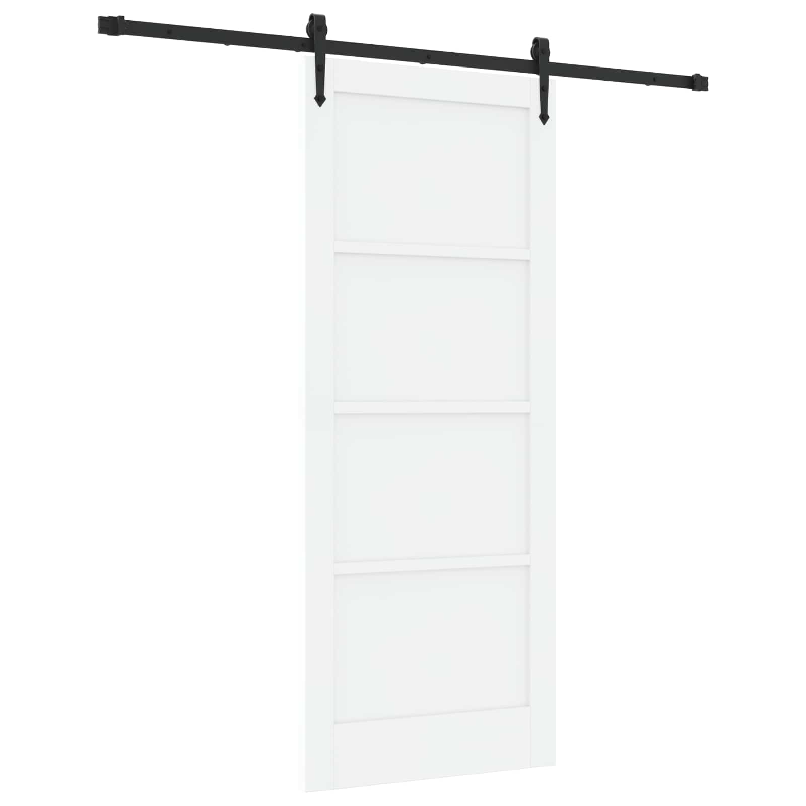 Συρόμενη Πόρτα ORKDAL Λευκό και Μαύρο 83 x 202 εκ. - Pakobazaar