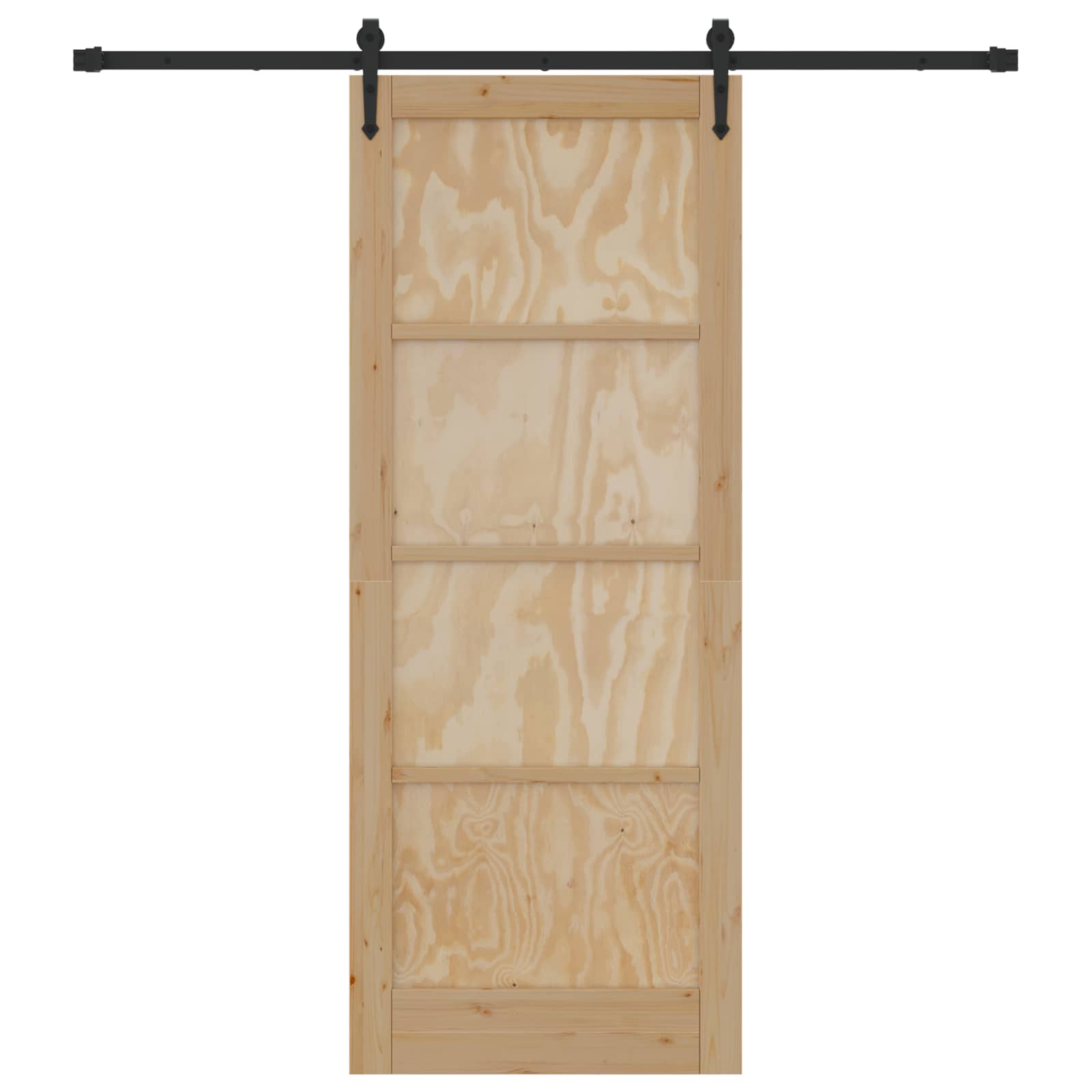 Συρόμενη Πόρτα ORKDAL Φυσικό και Μαύρο 83 x 211 εκ. - Pakobazaar