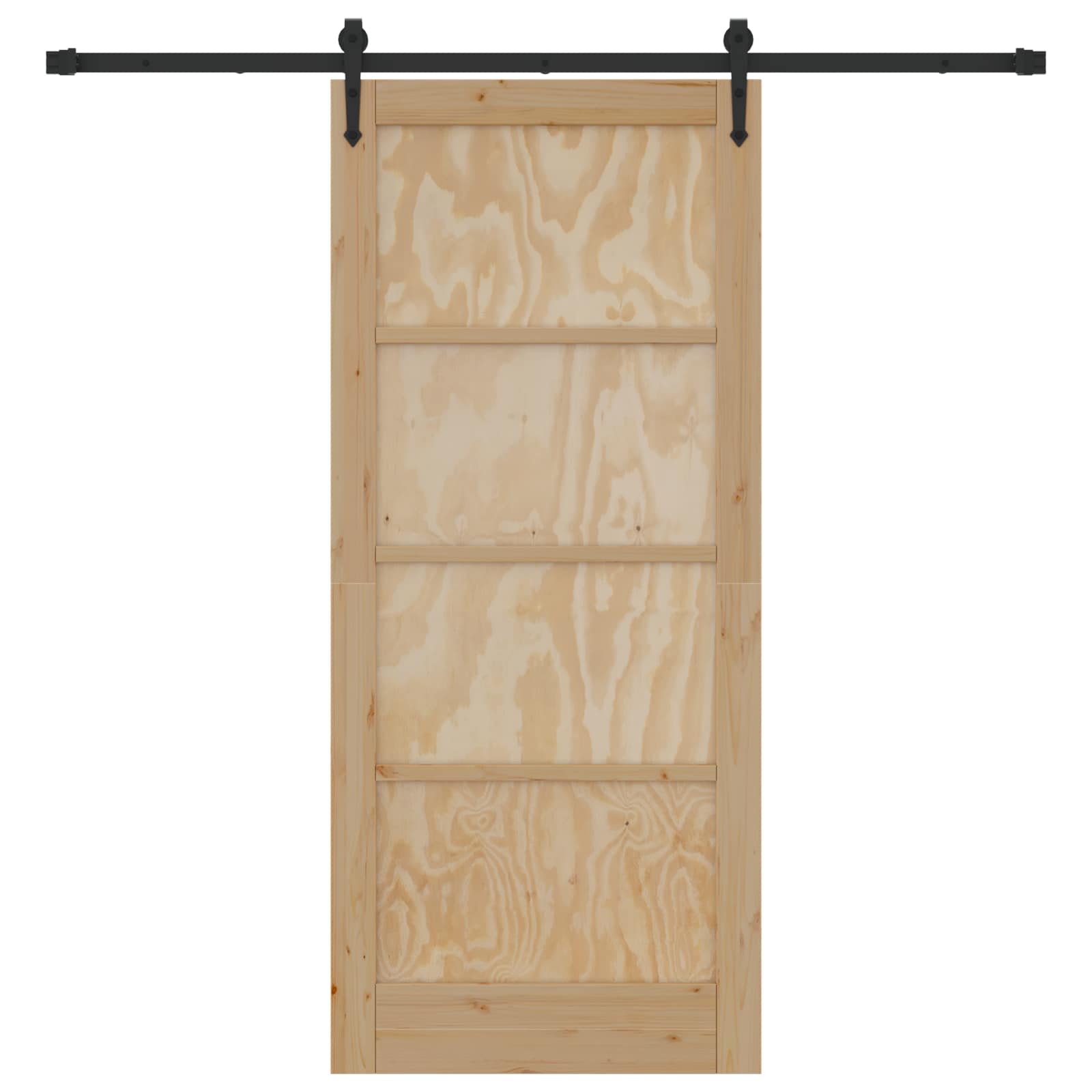 Συρόμενη Πόρτα ORKDAL Φυσικό και Μαύρο 86 x 198,5 cm - Pakobazaar