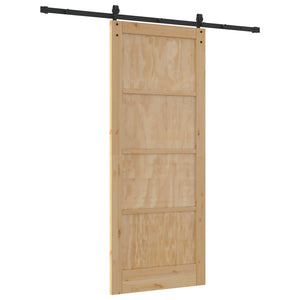 Συρόμενη Πόρτα ORKDAL Φυσικό και Μαύρο 86 x 211 cm - Pakobazaar