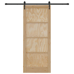 Συρόμενη Πόρτα ORKDAL Φυσικό και Μαύρο 86 x 211 cm - Pakobazaar