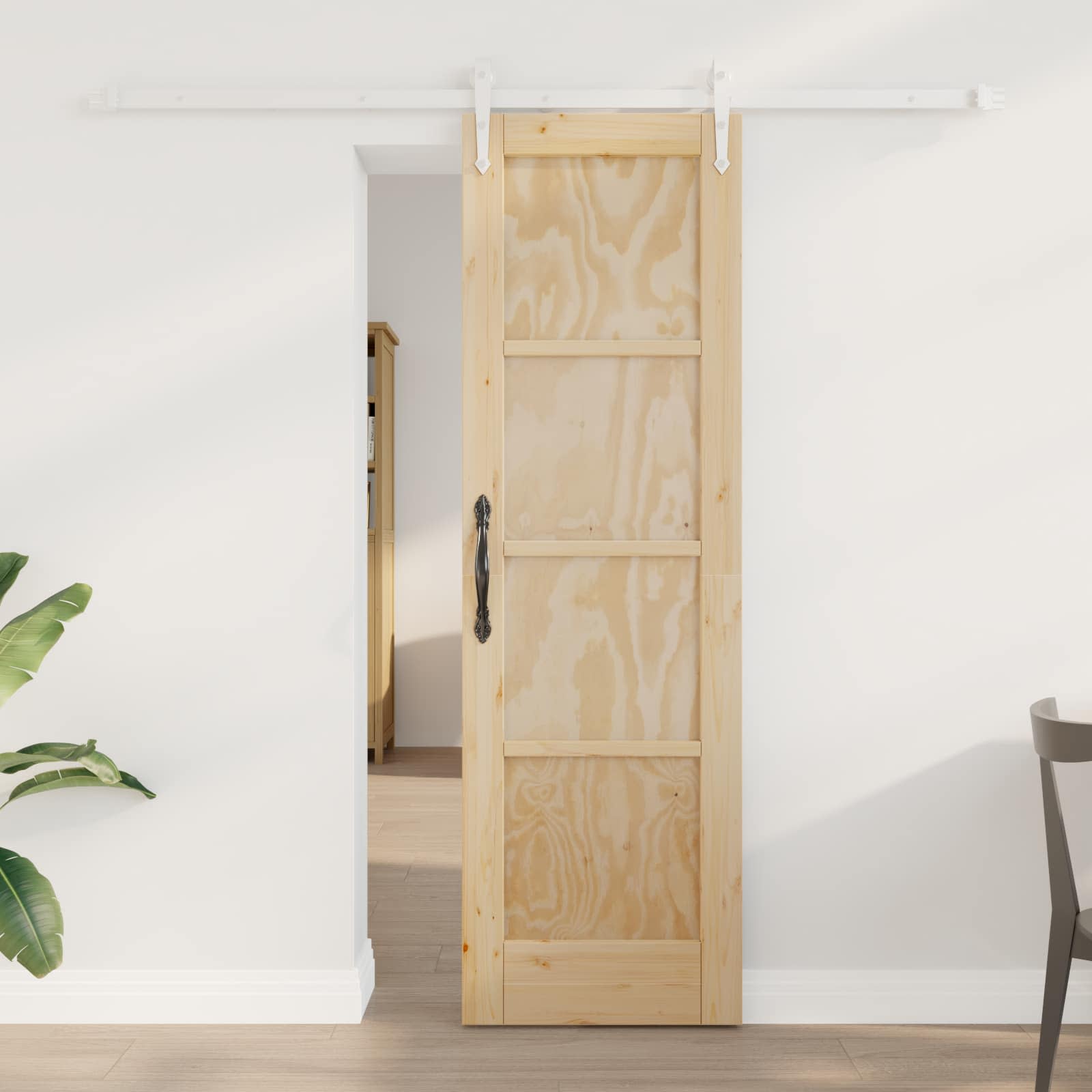 Συρόμενη Πόρτα ORKDAL Φυσικό και Λευκό 61 x 198,5 εκ. - Pakobazaar