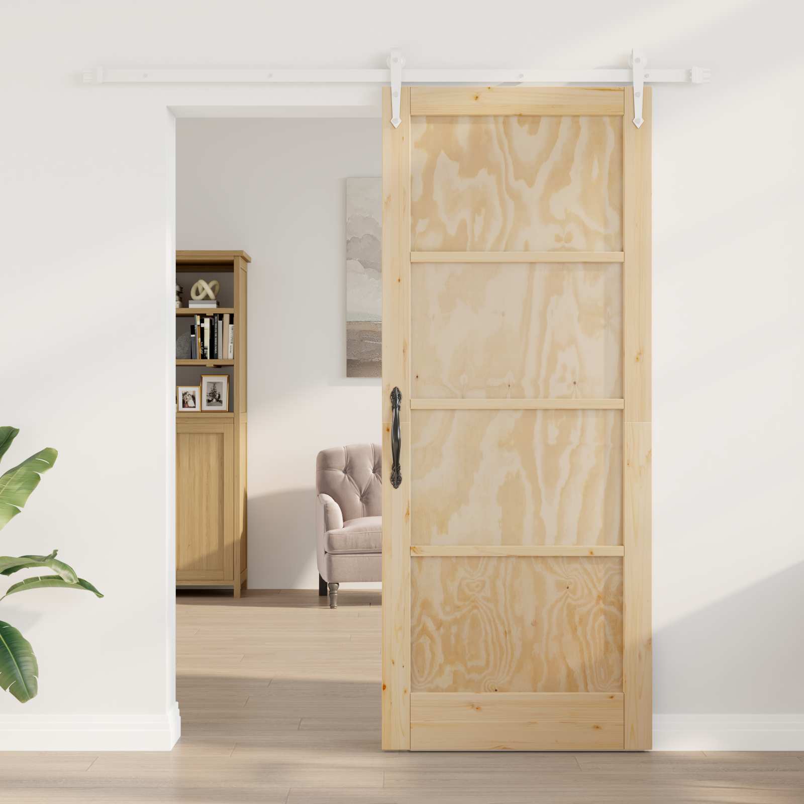 Συρόμενη Πόρτα ORKDAL Φυσικό και Λευκό 86 x 211 cm - Pakobazaar