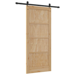 Συρόμενη Πόρτα ORKDAL Φυσικό 86 x 198,5 cm Μασίφ Ξύλο Πεύκου - Pakobazaar