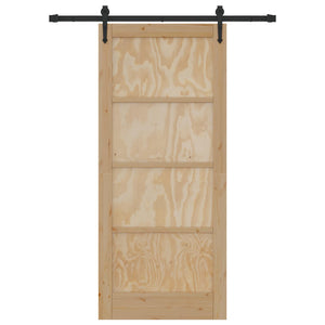 Συρόμενη Πόρτα ORKDAL Φυσικό 86 x 198,5 cm Μασίφ Ξύλο Πεύκου - Pakobazaar