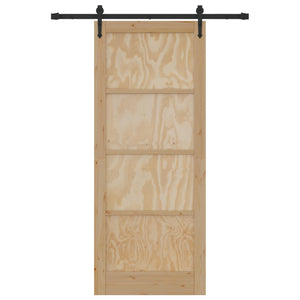 Συρόμενη Πόρτα ORKDAL Φυσικό 86 x 211 cm Μασίφ Ξύλο Πεύκου - Pakobazaar