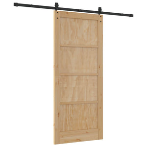 Συρόμενη Πόρτα ORKDAL Φυσικό 86 x 198,5 cm Μασίφ Ξύλο Πεύκου - Pakobazaar