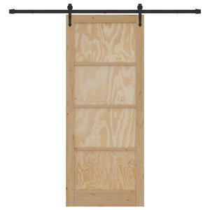 Συρόμενη Πόρτα ORKDAL Φυσικό 86 x 211 cm Μασίφ Ξύλο Πεύκου - Pakobazaar