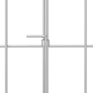 Περίφραξη Κήπου με Στήλες 48 pcs 55 x 50 εκ. Mesh Ασημί - Pakobazaar