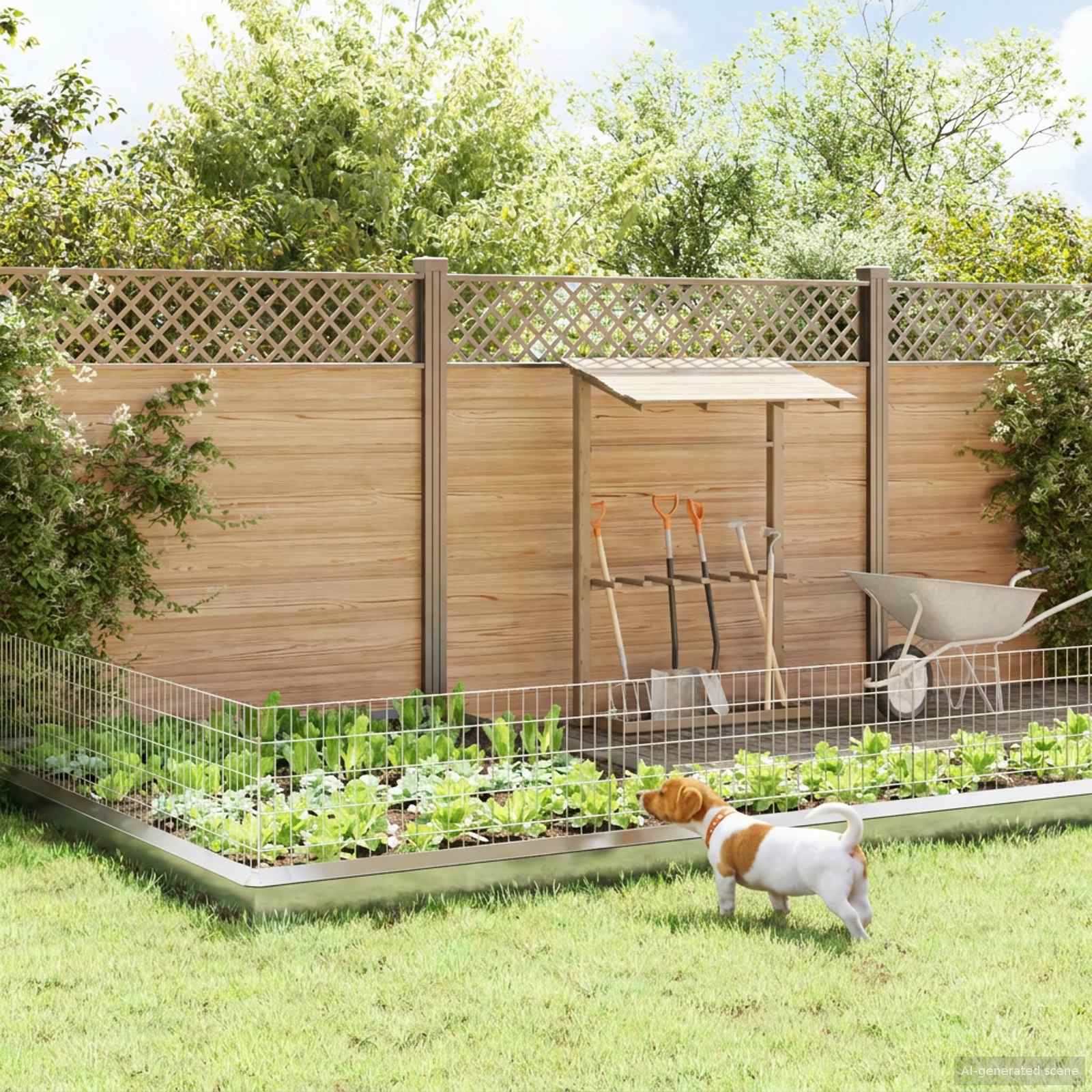 Περίφραξη Κήπου με Στήλες 48 pcs 115 x 50 cm Mesh Ασημί - Pakobazaar